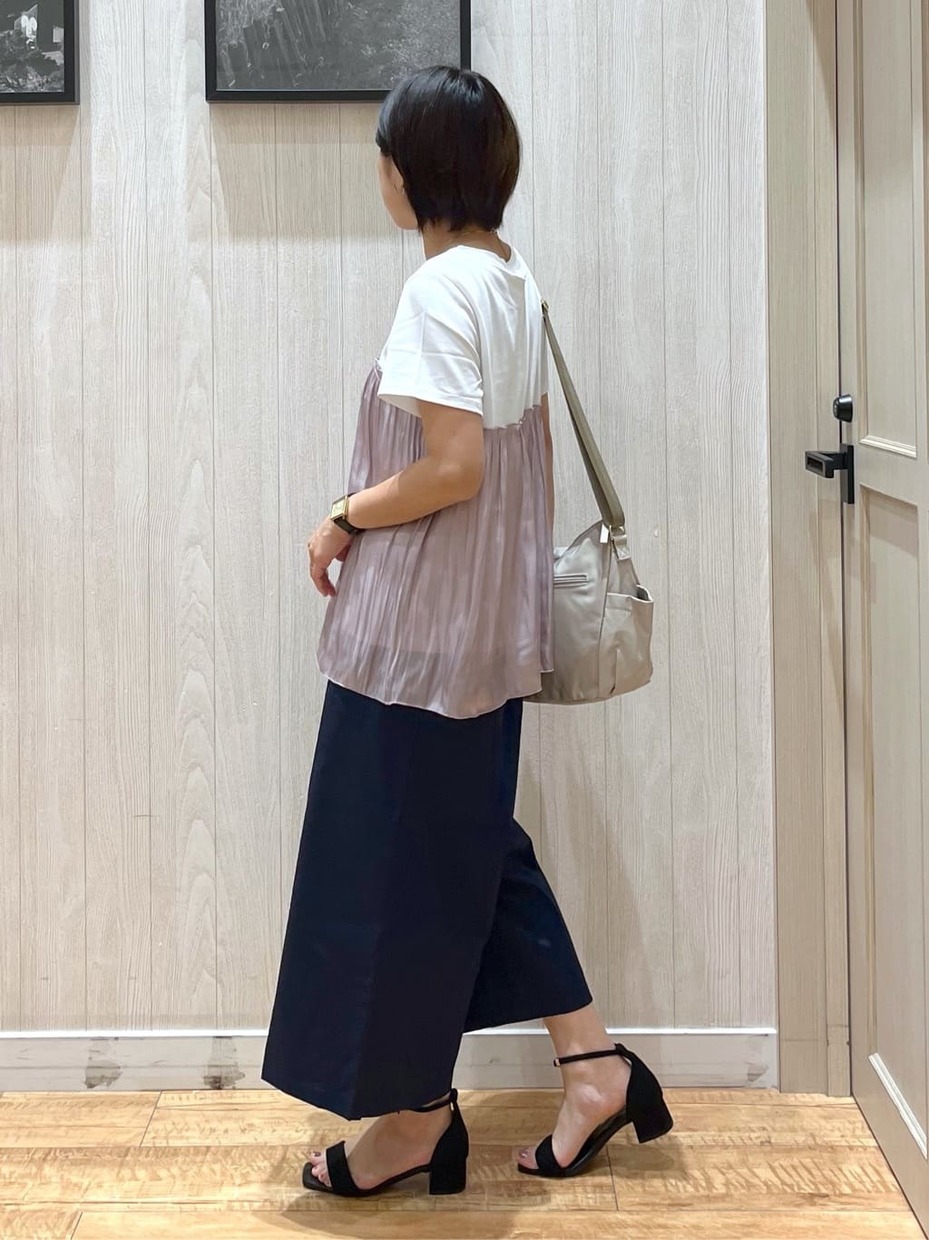 shirayuuuさんの「SHOO･LA･RUE｜【ひんやり/UV】キレイもすっきりも叶える マリン風ガウチョパンツ」を使ったコーディネート