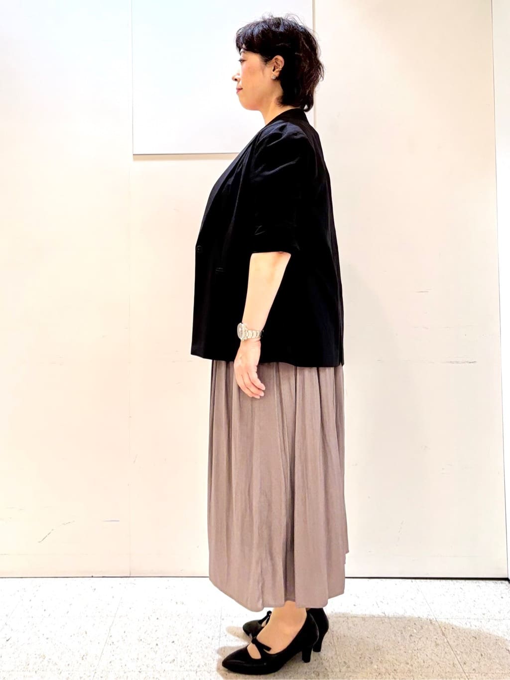 ヤスコさんの「Reflect｜【ウエストゴム仕様／長く着られる◎】スカーチョパンツ」を使ったコーディネート