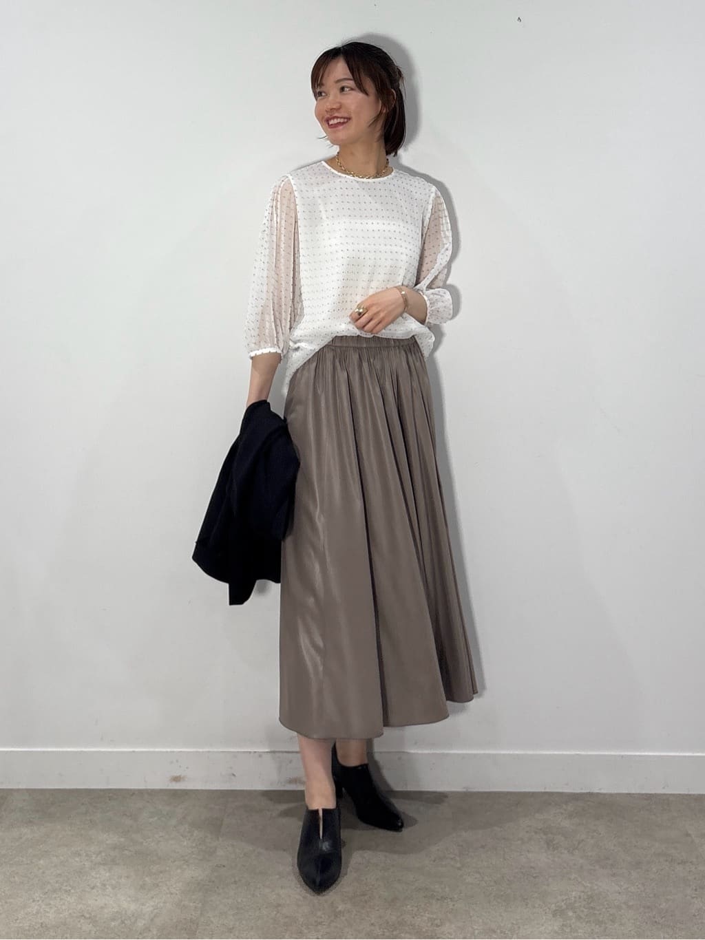 kanaeさんの「INDIVI｜【軽く羽織れる！】ダブルジャケット」を使ったコーディネート