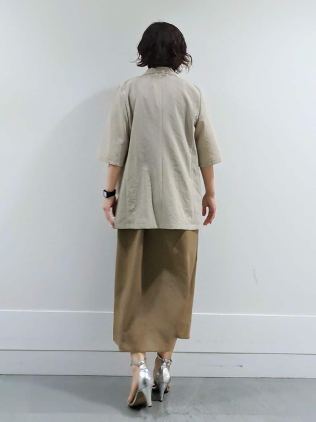 ミズタさんの「UNTITLED｜【吸水速乾/洗える】ハーフスリーブジャケット」を使ったコーディネート