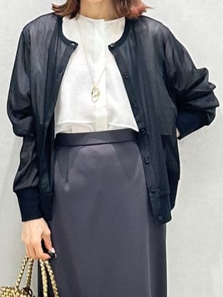 Miwaさんの「UNTITLED｜【後ろウエストゴム/ストレッチ性/オンオフ】ジャージナロースカート」を使ったコーディネート