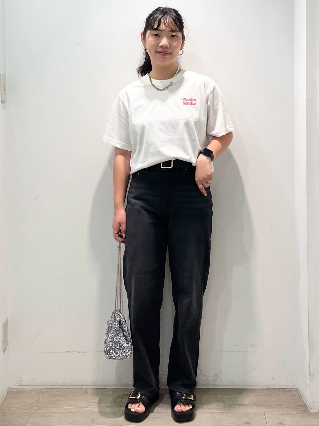 sumicaさんの「OPAQUE.CLIP｜【Pontre Studio／ポンレストゥディオ】別注グラフィックTシャツ」を使ったコーディネート