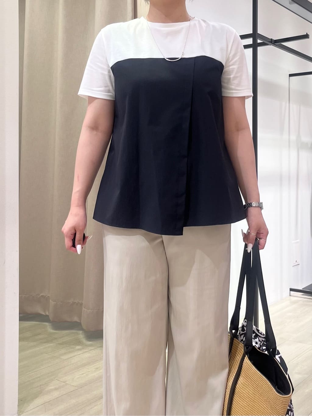 hasuさんの「INDIVI｜ラウンドショートネックレス」を使ったコーディネート