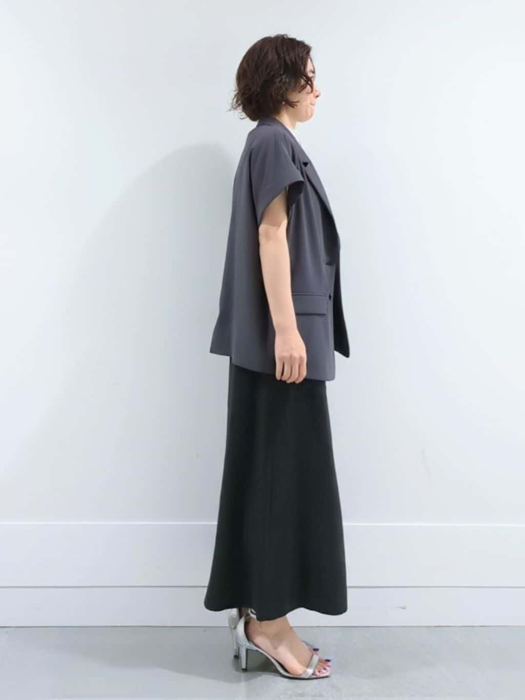 ミズタさんの「UNTITLED｜【洗える/スキッパー】フレンチスリーブシアーブラウス」を使ったコーディネート