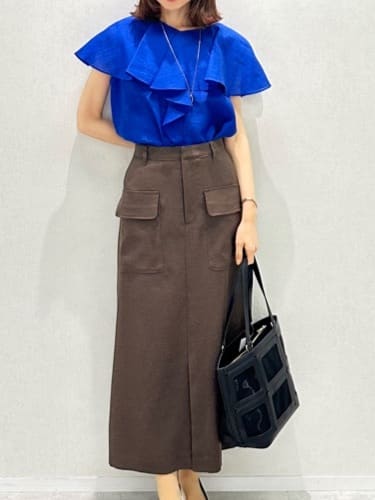 Miwaさんの「UNTITLED｜【きれいめ/洗える/フリル】ラッフルシアーブラウス」を使ったコーディネート