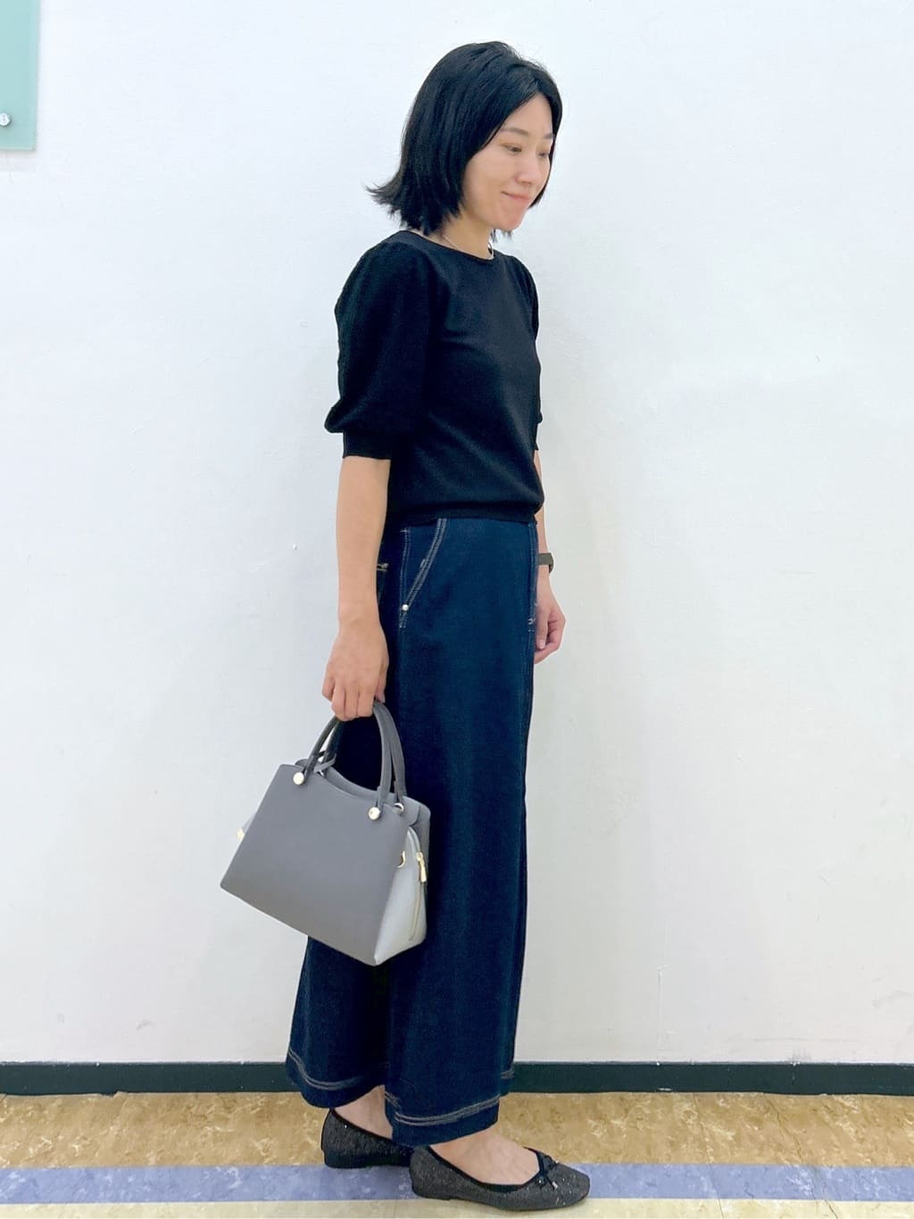 su.さんの「index｜パフスリーブニット【洗濯機洗い可】」を使ったコーディネート