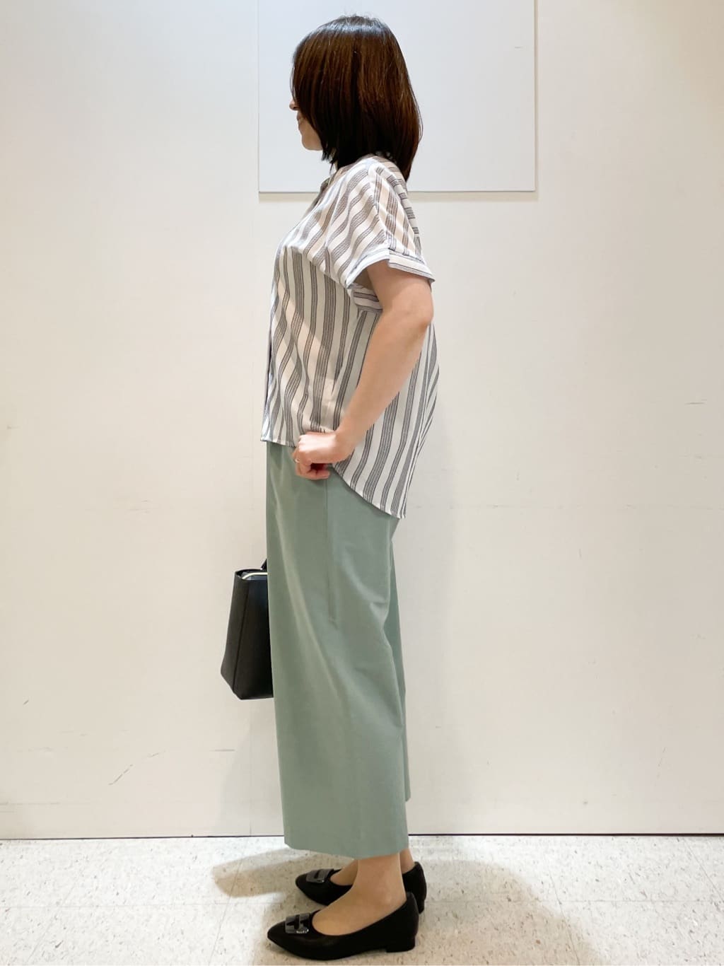 めいさんの「Reflect｜【洗える】ドビーストライプブラウス」を使ったコーディネート