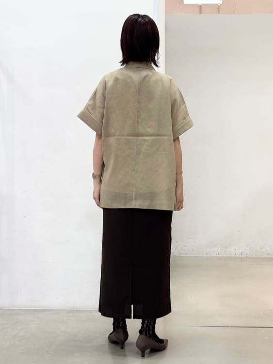 fujiさんの「THE SHOP TK｜半袖シアージャケット【洗える】」を使ったコーディネート