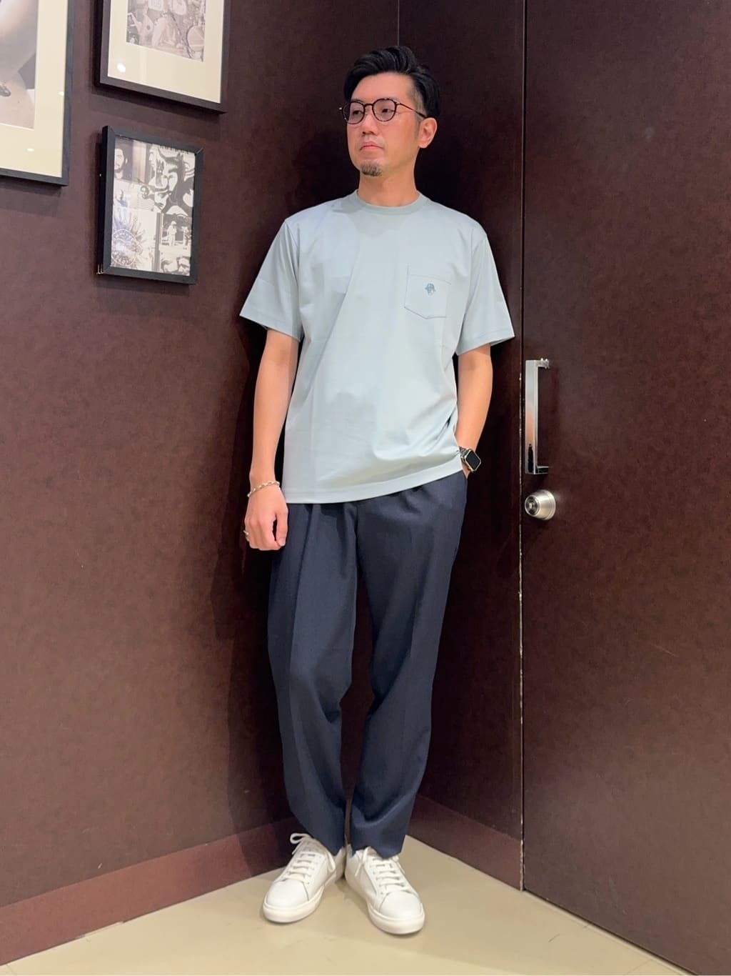 shuheiさんの「TAKEO KIKUCHI｜【COOL CITY WEAR】DotAir（R）サッカー シャツ」を使ったコーディネート