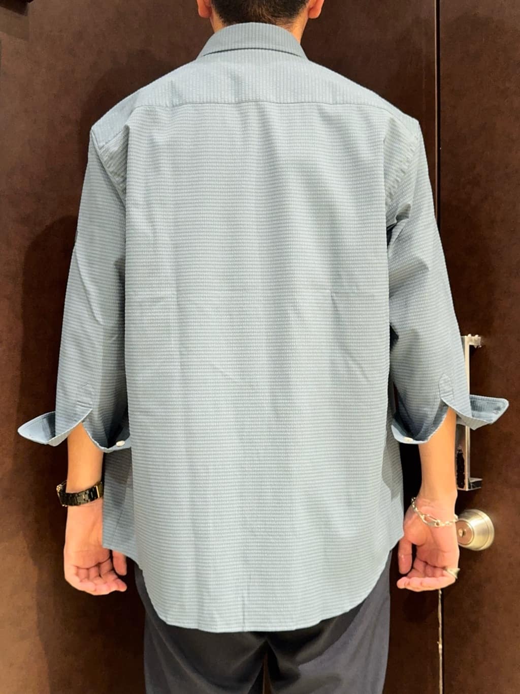 shuheiさんの「TAKEO KIKUCHI｜【COOL CITY WEAR】DotAir（R）サッカー シャツ」を使ったコーディネート