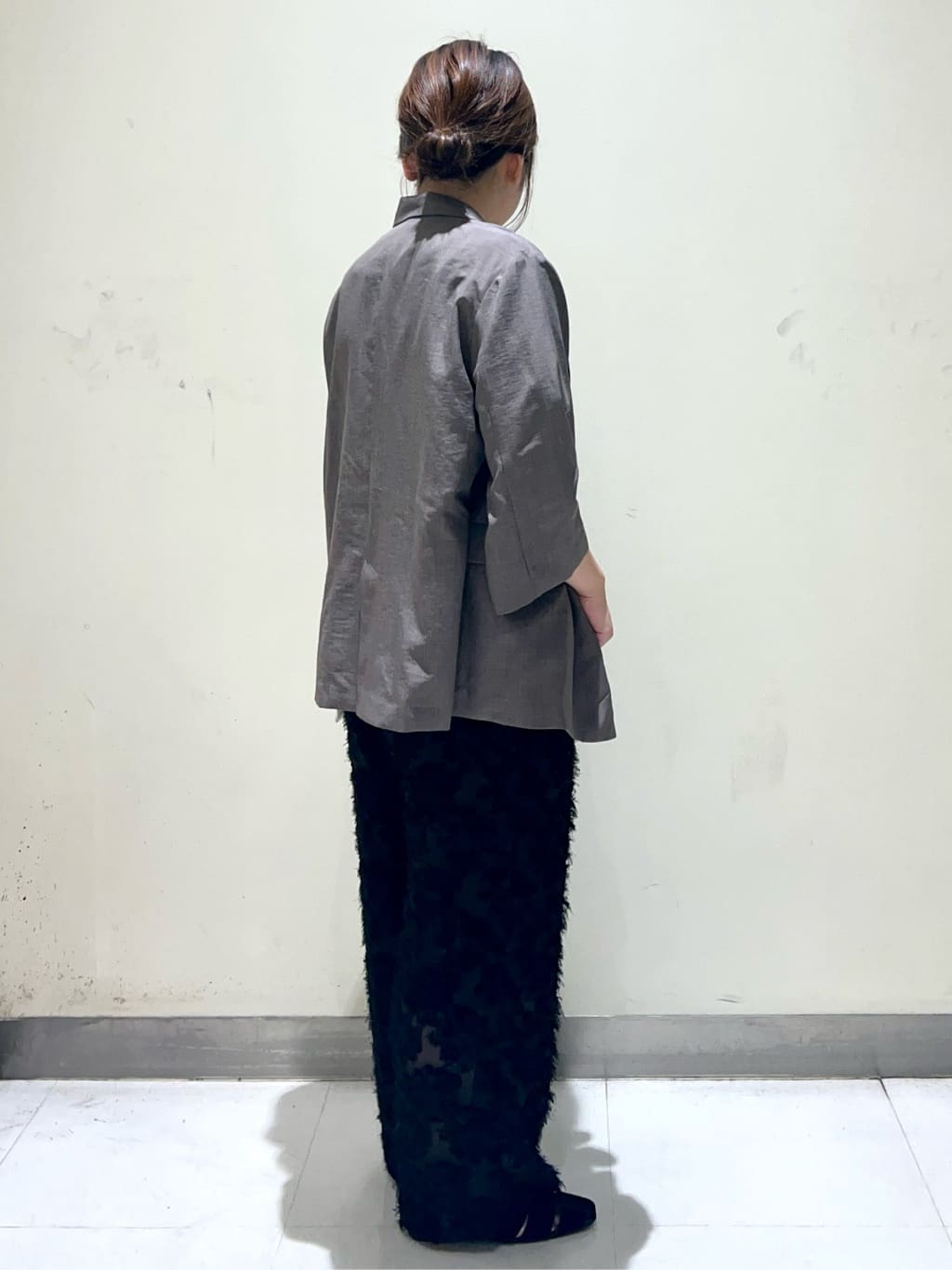 mizukiさんの「OPAQUE.CLIP｜カギ針風ニットキャミビスチェ【洗濯機洗い可】」を使ったコーディネート
