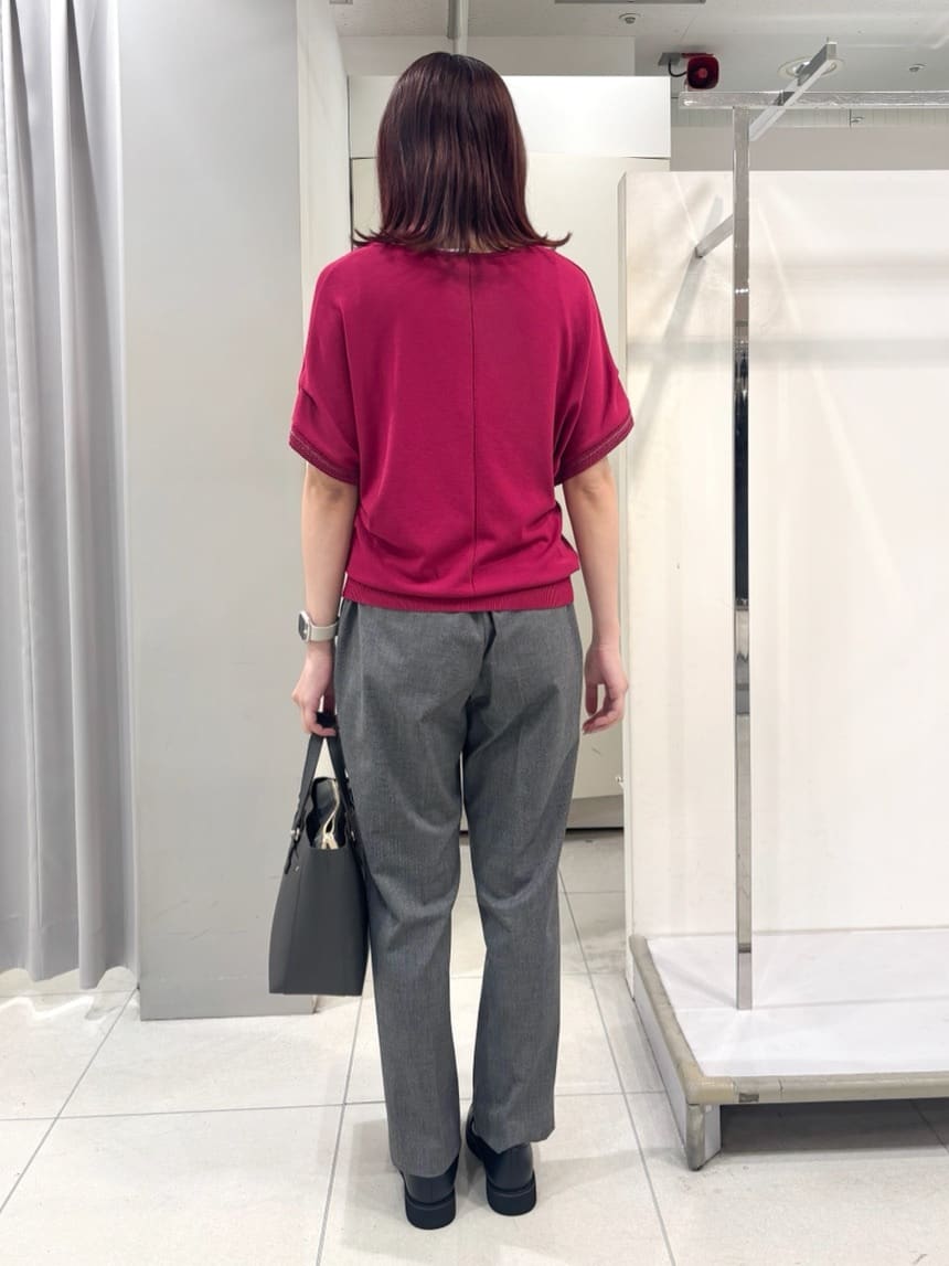 yuiさんの「Reflect｜【選べる7色◎／手洗い可／二の腕カバー】半袖ニット」を使ったコーディネート