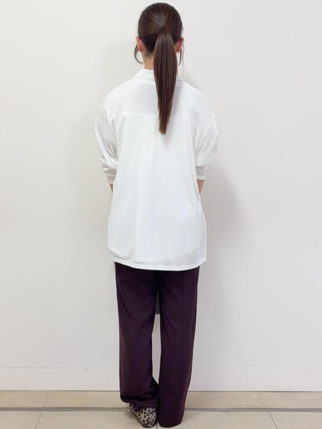ハルさんの「Reflect｜【二の腕さりげなくカバー】シャツ衿オフボディブラウス」を使ったコーディネート
