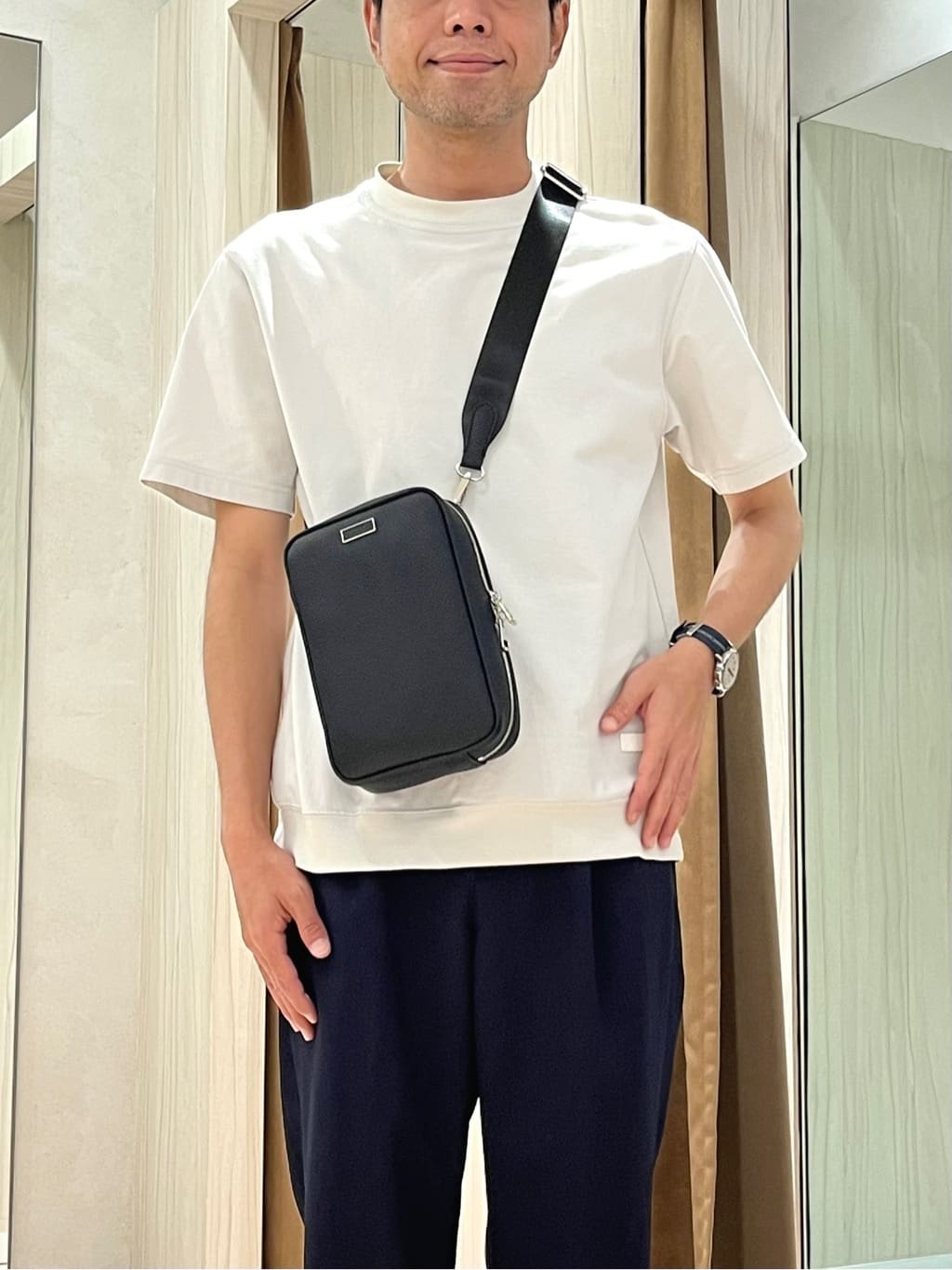 URAさんの「TAKEO KIKUCHI｜【抗菌防臭／5サイズ展開】ハイゲージポンチ Tシャツ」を使ったコーディネート