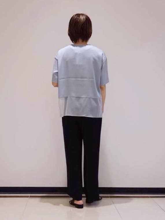 mikaさんの「INDIVI｜【洗える】裾シアー半袖トップス」を使ったコーディネート