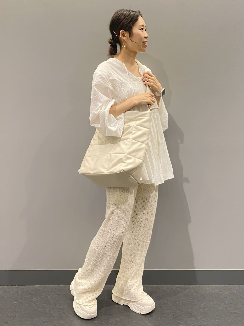 hiraさんの「ESPERANZA｜厚底ダットスニーカー」を使ったコーディネート