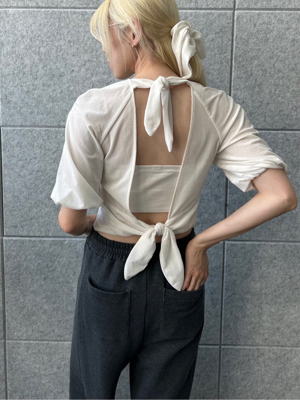honoka Aさんの「CODE A｜velvet ribbon pullover」を使ったコーディネート
