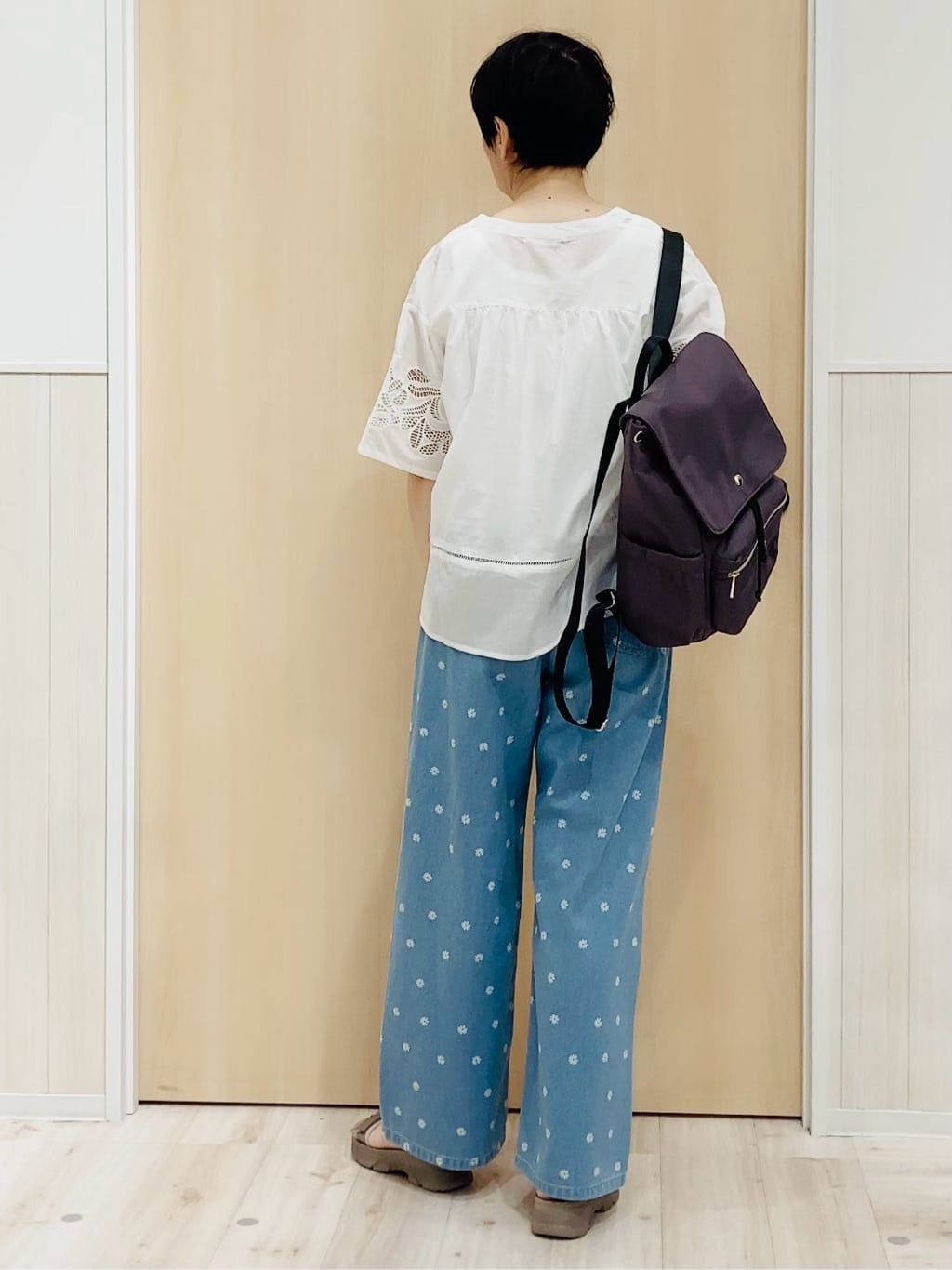 ノンさんの「SHOO･LA･RUE｜【S-LL/6分袖】レースデザインで華やか見え お袖刺繍ブラウス」を使ったコーディネート