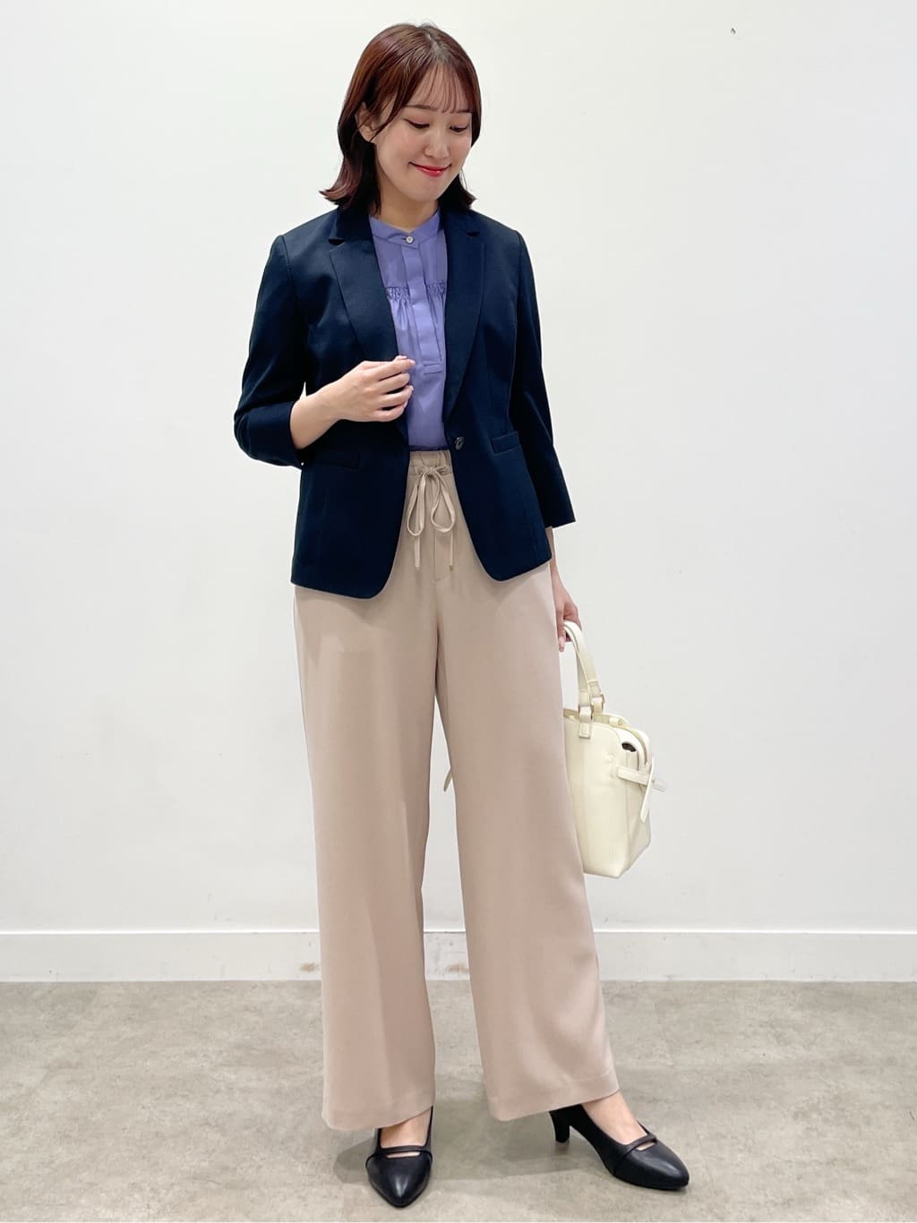 yukariさんの「Reflect｜【選べる5色◎／マシンウォッシュ可】シャーリングデザインブラウス」を使ったコーディネート