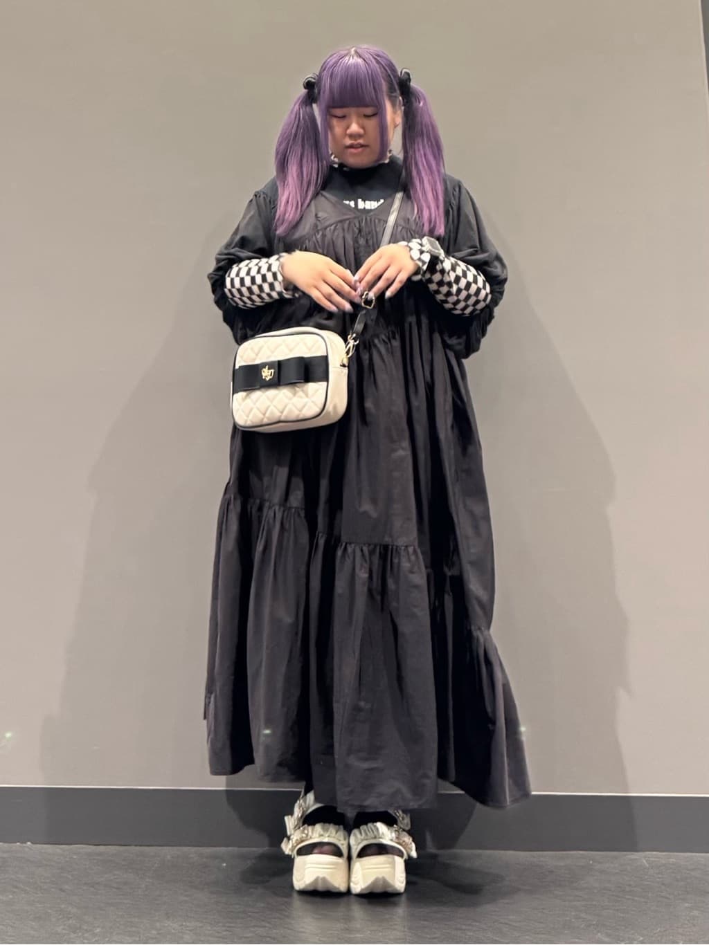 sayakaさんの「ESPERANZA｜キルティングリボンショルダーバッグ」を使ったコーディネート