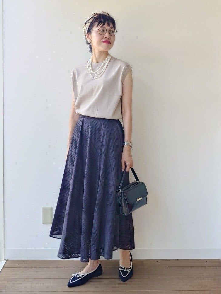 MUTSUKOさんの「UNTITLED｜【TRADITIONAL WEATHERWEAR】AWRE（アウェア）ニットトップス」を使ったコーディネート