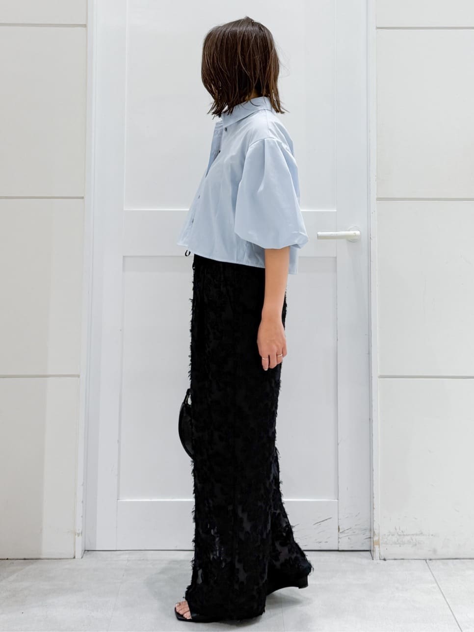 yuka.aさんの「OPAQUE.CLIP｜チェーン&times;フェイクパール マンテルネックレス」を使ったコーディネート