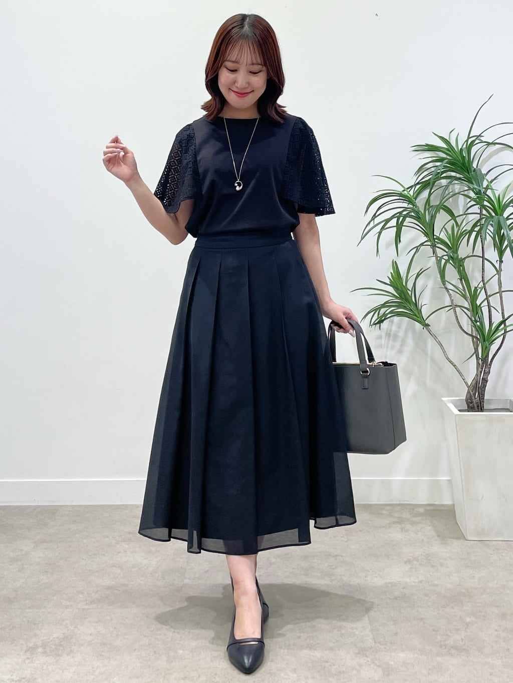 yukariさんの「Reflect｜幾何レーススリーブプルオーバージャージ」を使ったコーディネート