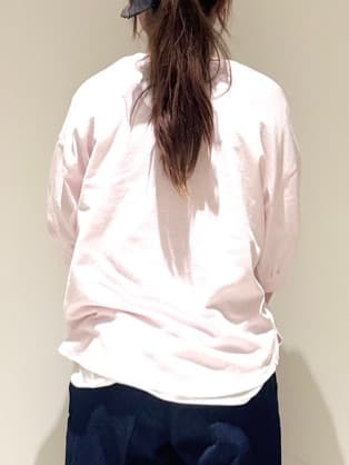 Liriさんの「Dessin｜【360度可愛い/前後2WAY/洗える】ライトコットンヘンリーカットソー」を使ったコーディネート