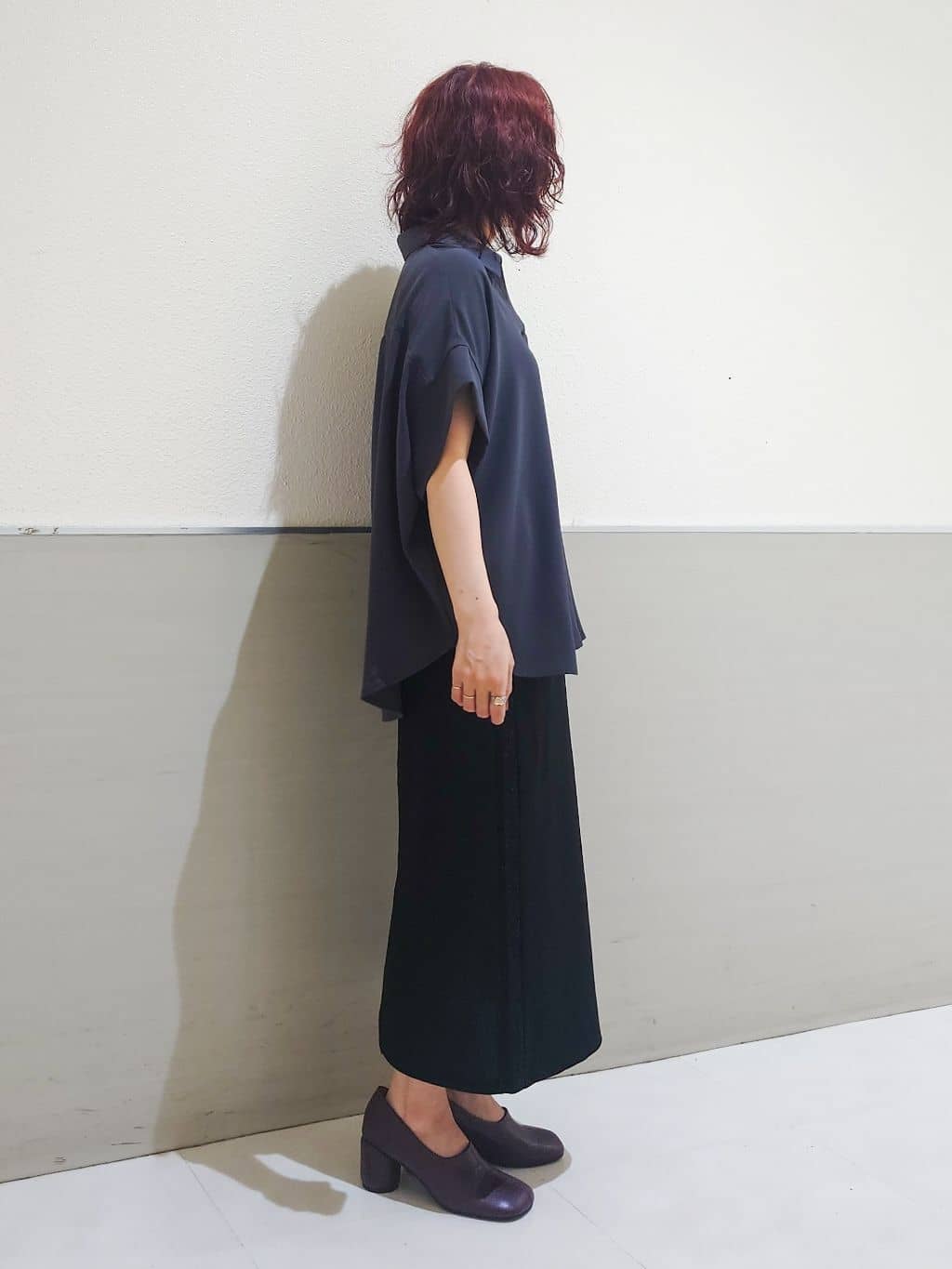 maruさんの「THE SHOP TK｜【インしなくても決まる】スキッパーシャツ/接触冷感/防シワ/速乾」を使ったコーディネート