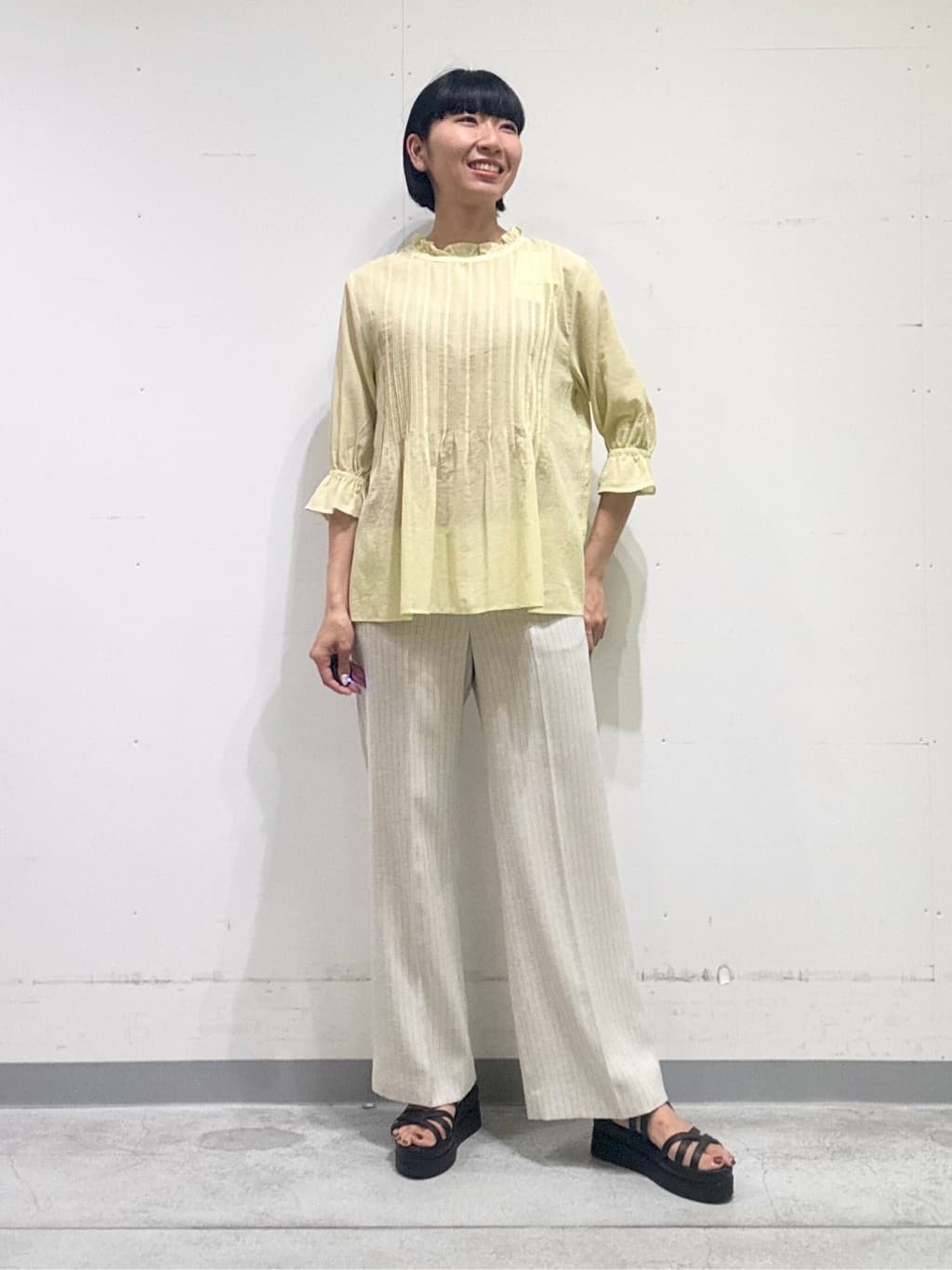 naoさんの「INDIVI｜【洗える/コットン】ピンタックシアーブラウス」を使ったコーディネート