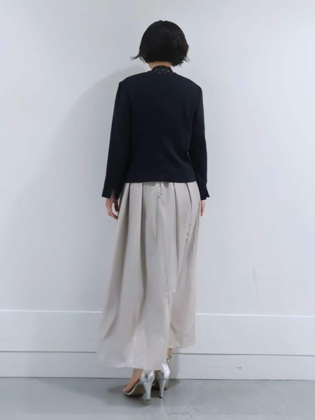 ミズタさんの「UNTITLED｜【短丈/日本製】カラミ風メッシュ ノーカラージャケット」を使ったコーディネート
