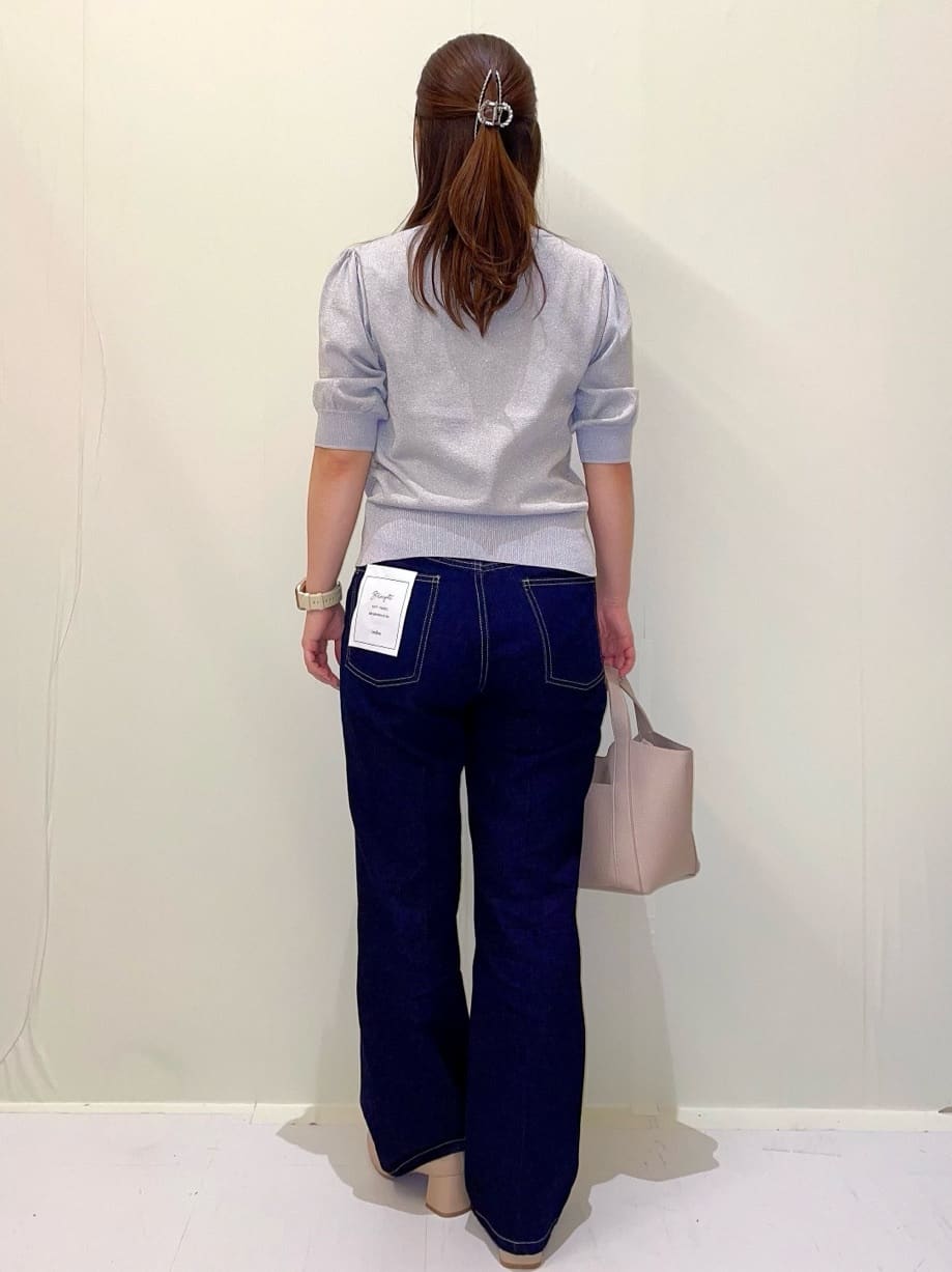 ayumiさんの「OPAQUE.CLIP｜《丈が選べる》ストレートデニムパンツ【洗濯機洗い可】」を使ったコーディネート