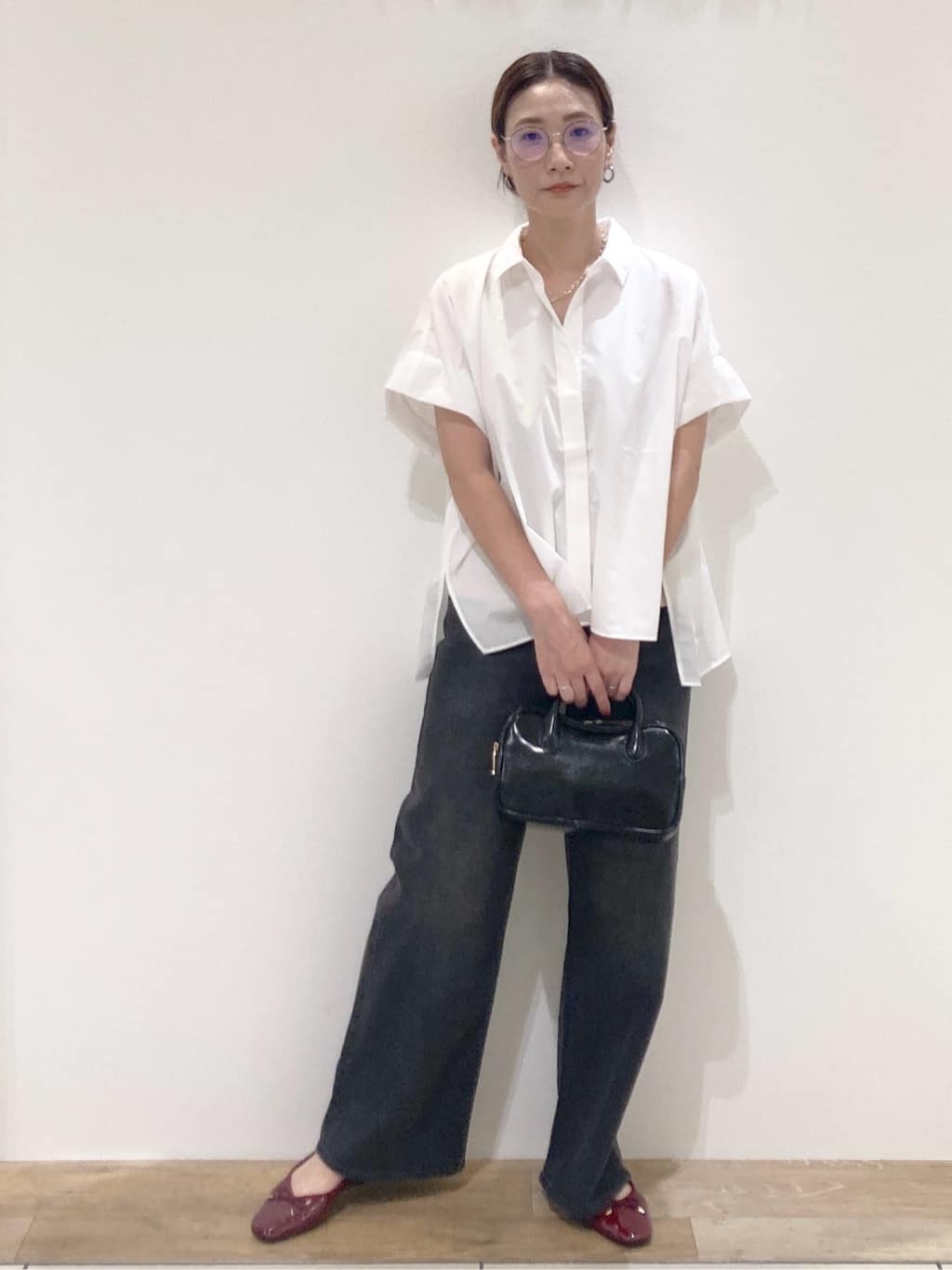 たけねぇさんの「OPAQUE.CLIP｜ストレッチバギーデニム【洗濯機洗い可】《SS～LL》」を使ったコーディネート