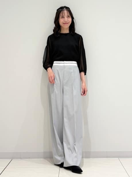 kayoさんの「INDIVI｜フロッキードットブラウス」を使ったコーディネート