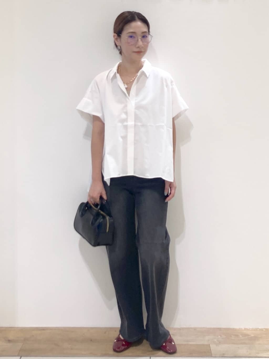たけねぇさんの「OPAQUE.CLIP｜ストレッチバギーデニム【洗濯機洗い可】《SS～LL》」を使ったコーディネート