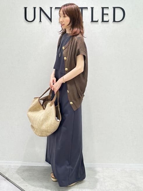 Miwaさんの「UNTITLED｜【接触冷感】ドレープリボンHAT」を使ったコーディネート