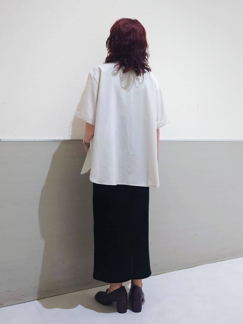 maruさんの「THE SHOP TK｜【インしなくても決まる】スキッパーシャツ/接触冷感/防シワ/速乾」を使ったコーディネート