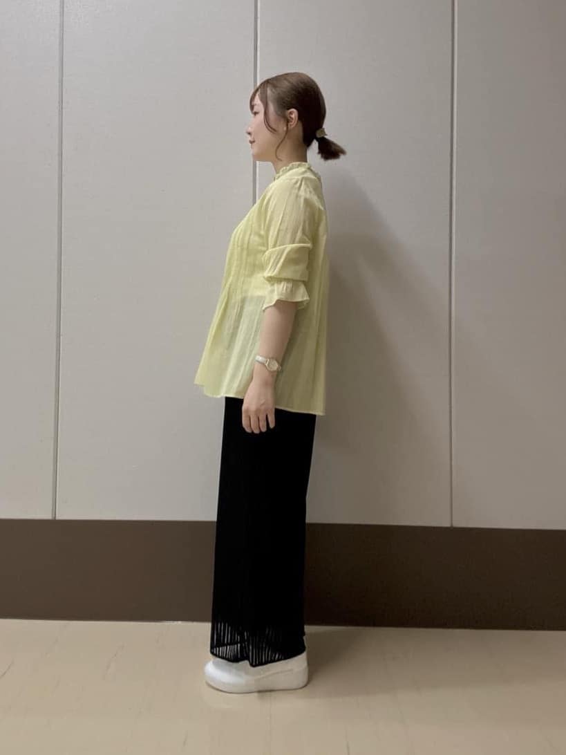 Rikoさんの「INDIVI｜【洗える/コットン】ピンタックシアーブラウス」を使ったコーディネート