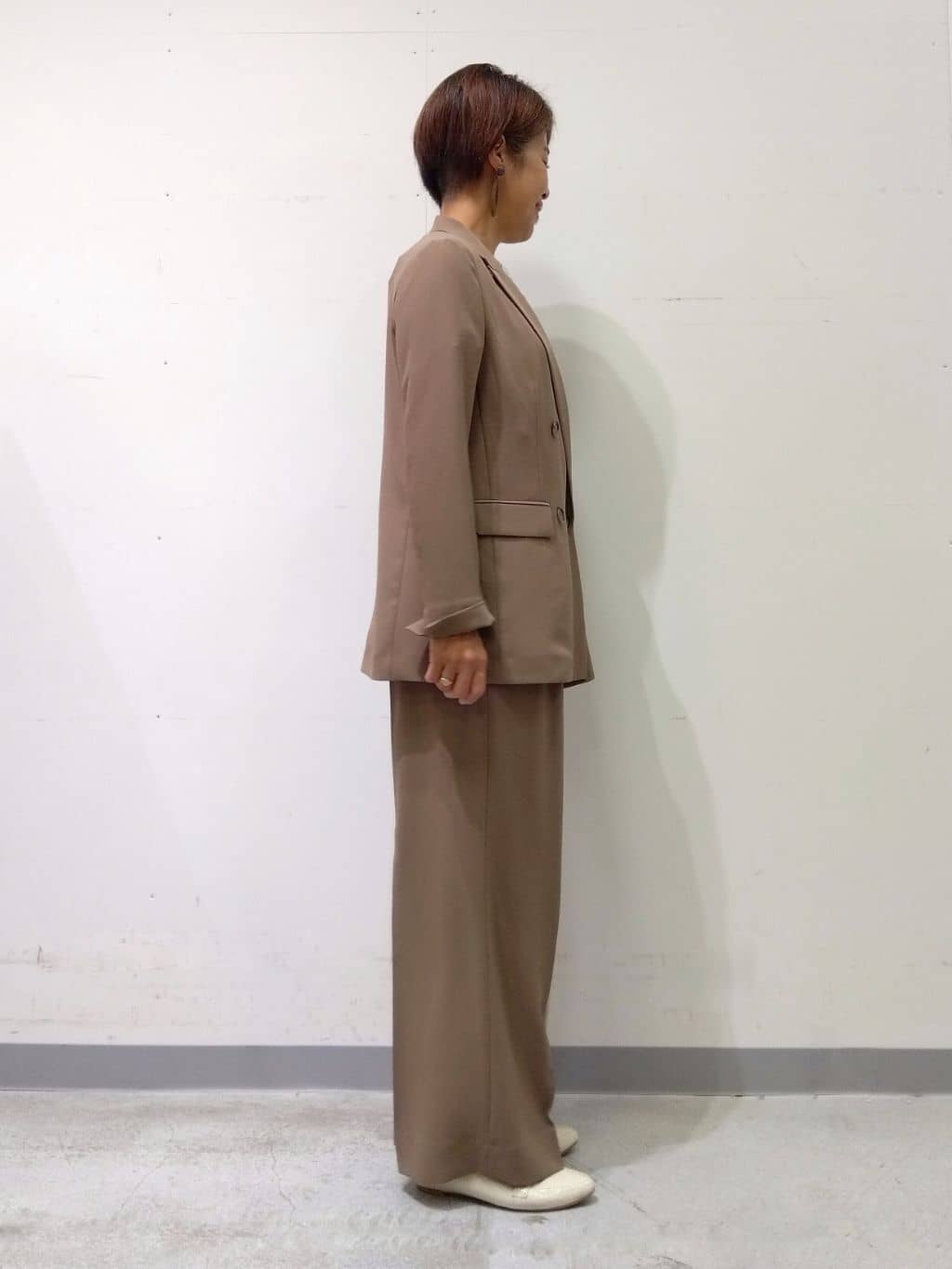 Kさんの「INDIVI｜【軽く羽織れる！】ダブルジャケット」を使ったコーディネート