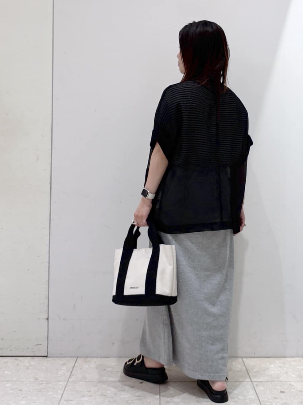 mameさんの「OPAQUE.CLIP｜メッシュテーラードジャケット【洗濯機洗い可】」を使ったコーディネート
