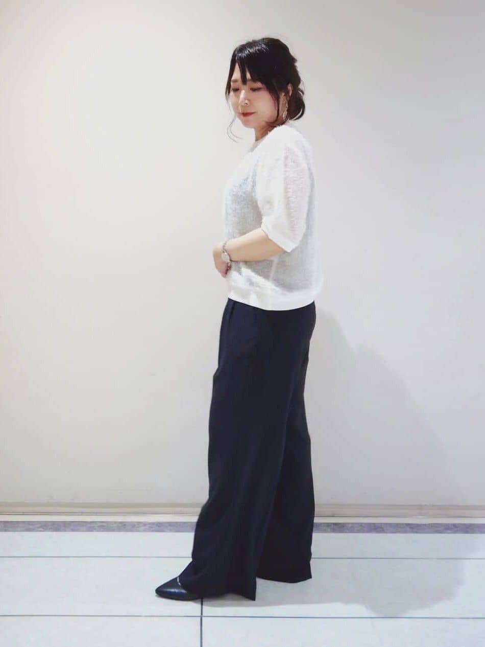 TOMOMIさんの「INDIVI｜【軽く羽織れる！】ダブルジャケット」を使ったコーディネート