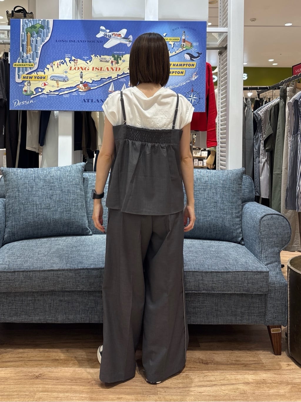 risaさんの「Dessin｜【洗える】オーガニックコットンフレンチスリーブ」を使ったコーディネート