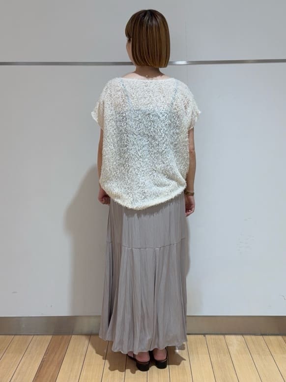 あやさんの「UNTITLED｜【セットアップ可/洗える】フェザーフレンチスリーブブラウス」を使ったコーディネート