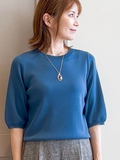 yamakoさんの「grove｜ひんやり多機能・やわらかドライタッチ五分袖プルオーバー」を使ったコーディネート