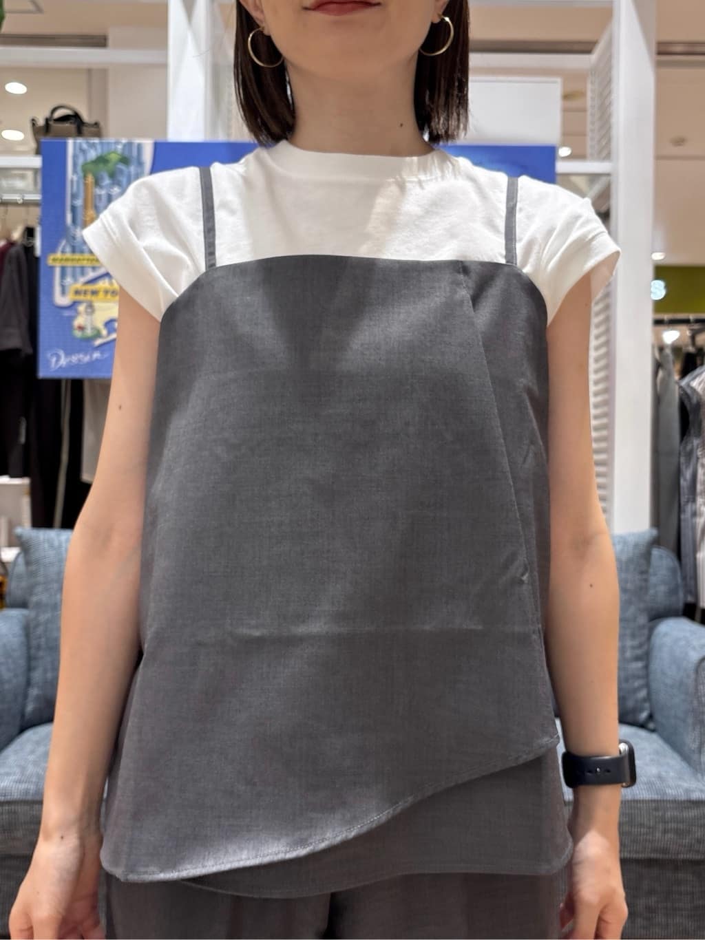 risaさんの「Dessin｜【洗える】オーガニックコットンフレンチスリーブ」を使ったコーディネート