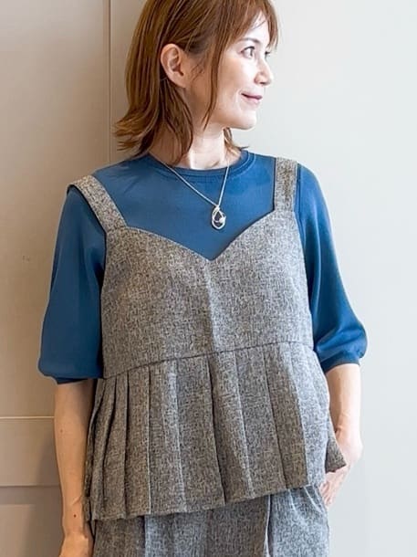 yamakoさんの「grove｜ひんやり多機能・やわらかドライタッチ五分袖プルオーバー」を使ったコーディネート