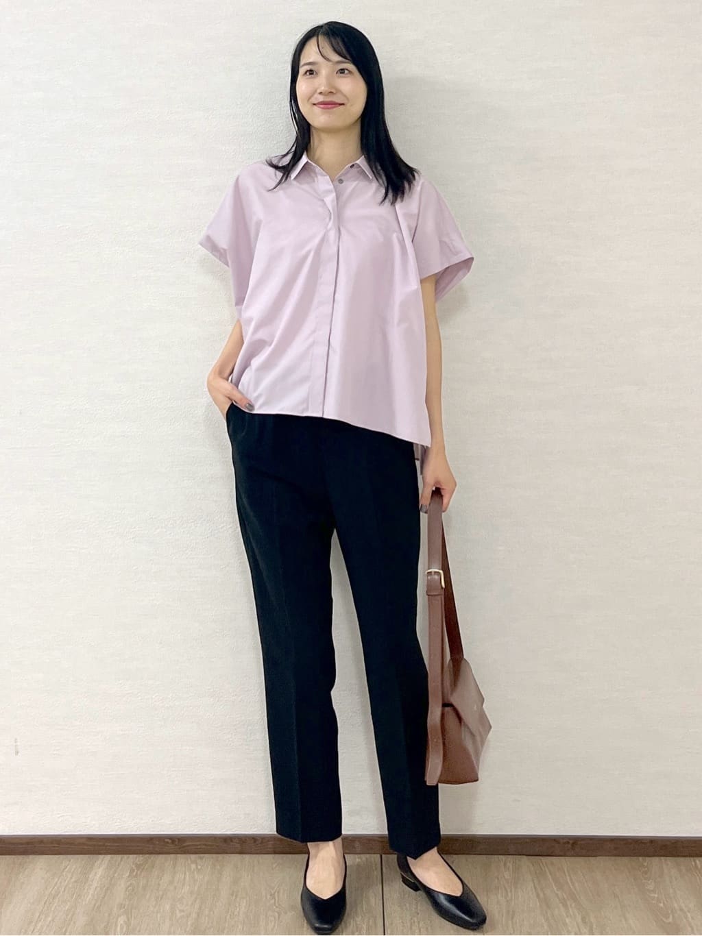 sachikoさんの「OPAQUE.CLIP｜《andGIRL掲載》リラクシーシャツ【洗濯機洗い可】」を使ったコーディネート