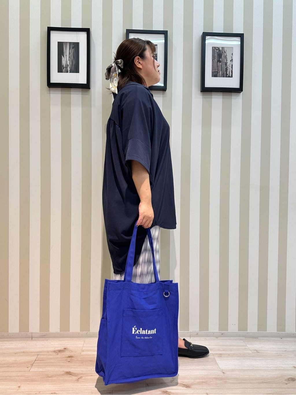みさぼうさんの「SHOO･LA･RUE｜【ひんやり/洗える/S-LL】袖ねじりシルケットトップス」を使ったコーディネート