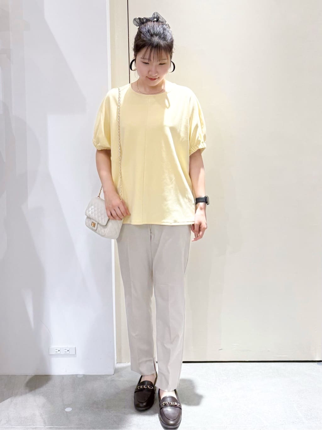 sayaさんの「OPAQUE.CLIP｜ギャザードルマンスリーブトップス【UV／吸水速乾／洗濯機洗い可】」を使ったコーディネート
