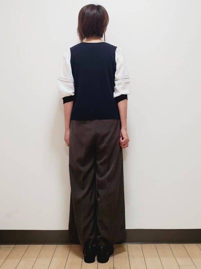 yuuさんの「Reflect｜【WEB先行カラーあり／手洗い可】ジョーゼットスリーブ&times;ニット」を使ったコーディネート